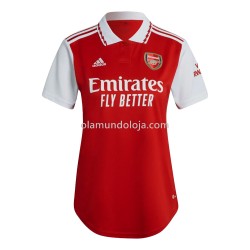 Camisola Arsenal Mulher Equipamento Primeiro 2022-2023 Manga Corta